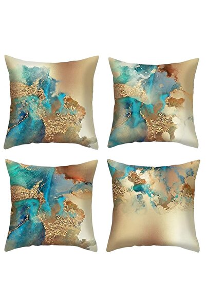 Generic أغطية وسائد TERRIFI تيل ذهبي مزدوجة الجوانب مطبوعة من المخمل الناعم م...