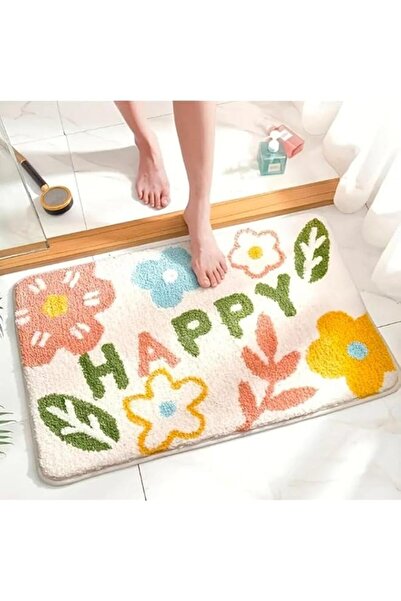 Generic HYTTER Fashionable Non-slip Entrance Door Mats, Thick Flocked Bathroom Floor Mats Rugs, Strong Wate