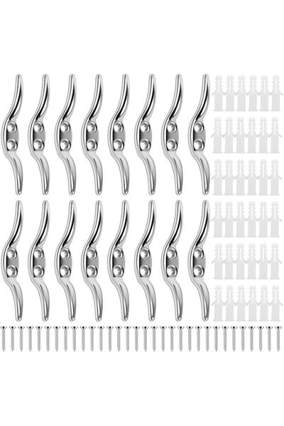 Generic 16 Pcs Blind Cord Cleat,Blind Accessories Hooks,Blind Cord Winder Rope Cleat Hook,Zinc Alloy Blind