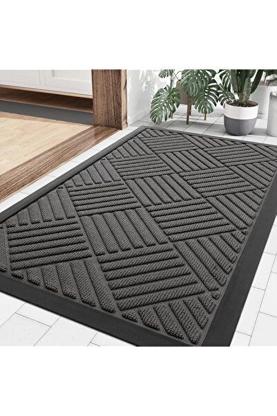 Generic Front Door Mat Outside Entrance, Heavy Duty Outdoor Indoor Mat, Natural Rubber Doormat, Non Slip, T