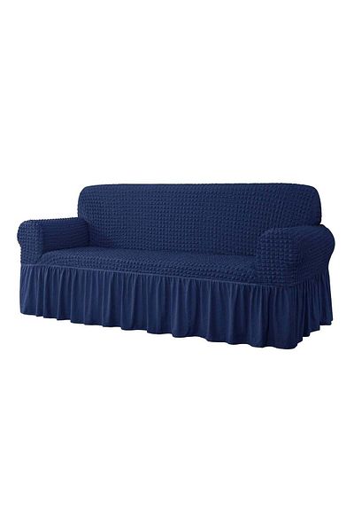 Generic SYOSI Universal Sofa Slipcover with Skirt 1 Piece Washable High Elastic Seersucker Fabric Stretchy