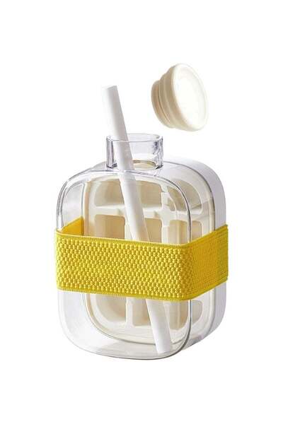 Generic Ice Cube Bottle, 2 in 1 Touch-Free Ice Cube Tray Water Bottle, Press-...