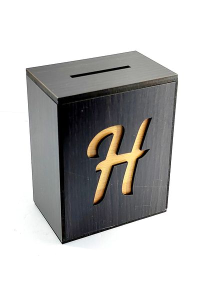 ماركة غير محددة Wooden H-shaped piggy bank - an elegant touch for savings and decor