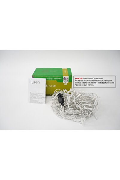 Flippy Instalatie de Craciun Flippy® Tip Perdea cu Flash, Sectiune 2 X 1 m, 1...