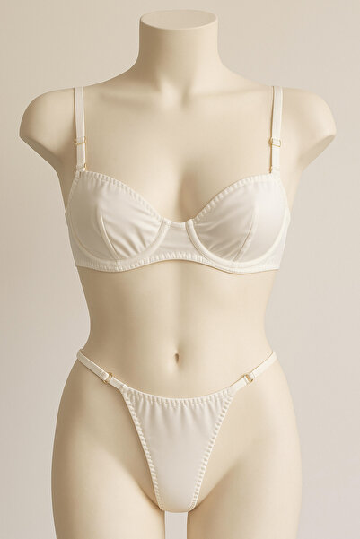 Micro Bra Set Beyaz-Kadın İç Çamaşır Takımı