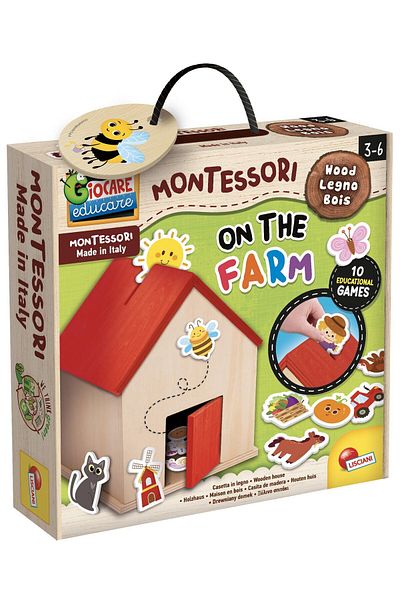 Lisciani Joc Montessori din lemn - La ferma