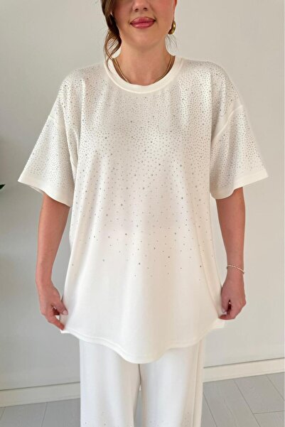 MaziButik Set cu piatră împrăștiată alb