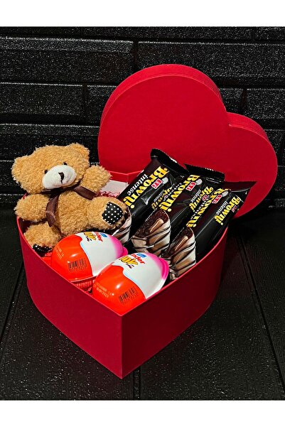 Flurose Kıza Hediye Kalp Kutuda Kahverengi Mini Ayıcık - Browni Intense - Kin...