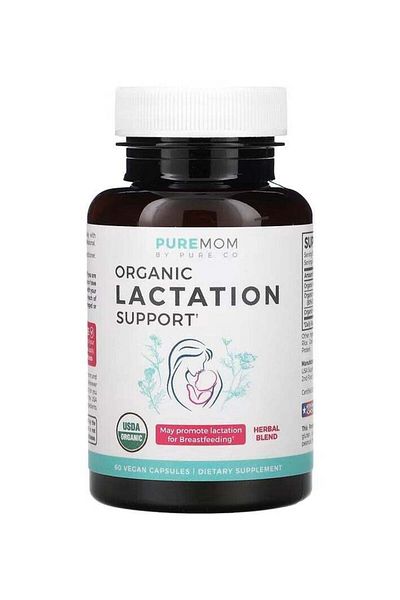 Pure Mom Breastfeeding Enhancer for Mother, Herbal Blend Extract, Fenugreek extract 60 Vegetarian Ca