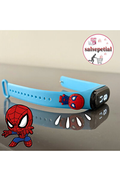 Salsepetial Süper Kahraman Figürlü Dijital Çocuk Kol Saati Silikon Hediyelik Sevimli Dokunmatik Çocuk Kol Saati
