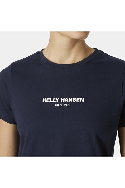 Helly Hansen Hha.54591_Helly Hansen W Core T-Shi Navy Blue Crew Neck Normal Plain Women's T-Shirt