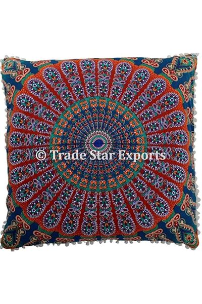 Generic غطاء وسادة يورو شامز من تريد ستار، ماندالا أومبري، مقاس 26 × 26 بوصة،...