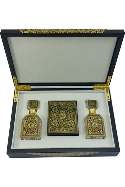Generic Customizable Luxury OEM logo MDF Wood Box Perfume with Pure Copper