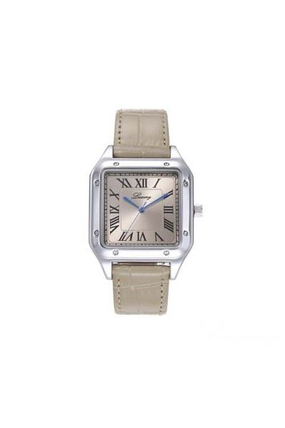 LUXURY Men's Watch with Beige Leather Strap