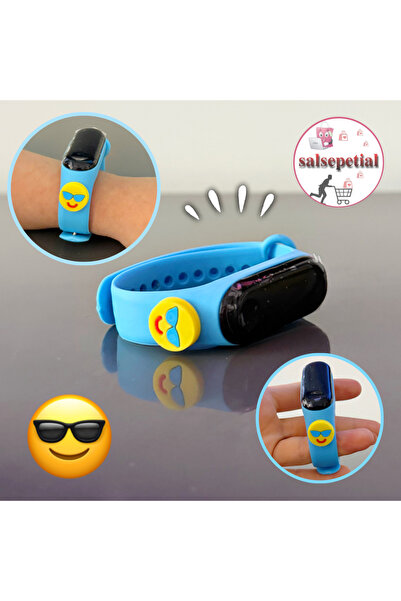 Salsepetial Emoji Figürlü Dijital Çocuk Kol Saati Silikon Hediyelik Sevimli D...