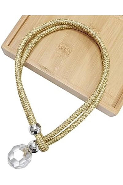 Generic حزام الستارة، ربطات الستارة 4 قطع من أشرطة ستائر الكريستال لغرفة المعيشة مع مشبك وأشرطة ربط C