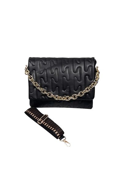 L-line fashion Women's bag, eco-leather, quilted look, black