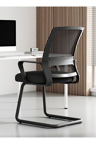 COOYA Ergonomic Office Chairs,Breathable Mesh Desk Chair Non-Adjustable Seat Height Computer Chair,Black
