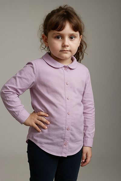 Trendy Mall Girl's Baby Collar Shirt
