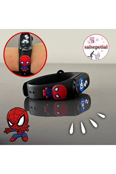 Salsepetial Süper Kahraman Figürlü Dijital Çocuk Kol Saati Silikon Hediyelik ...