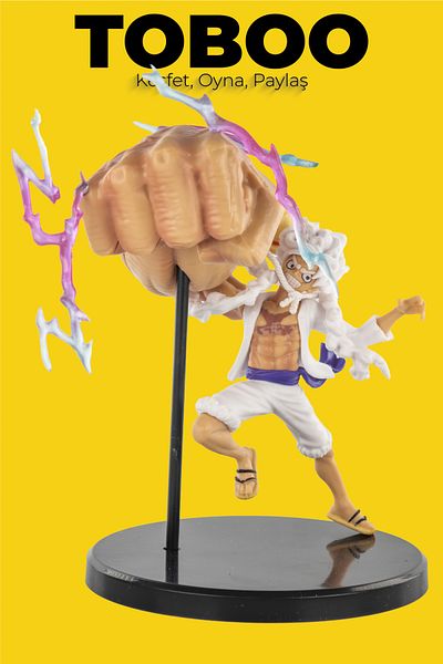 shop One Piece Monkey D. Luffy Gear 5 Action Figure - Chibi Luffy D Skin Color Fist Anime Figure 12cm