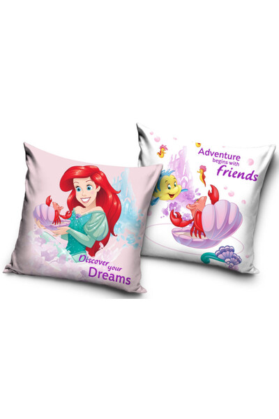 PRİNCESS Disney Ariel Κάλυμμα μαξιλαριού 40x40 cm Βελούδο