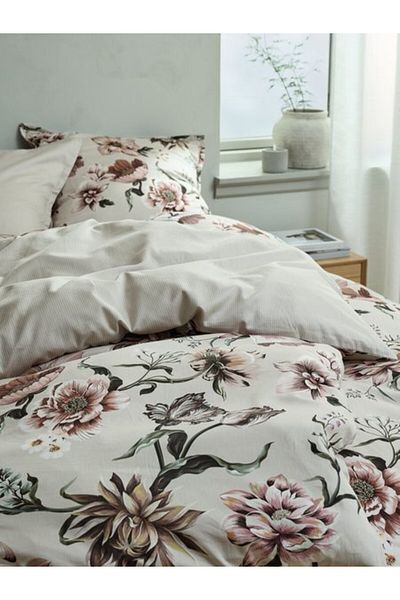 OEM Bed linen + satin sheet ESTHER 200x220 natural