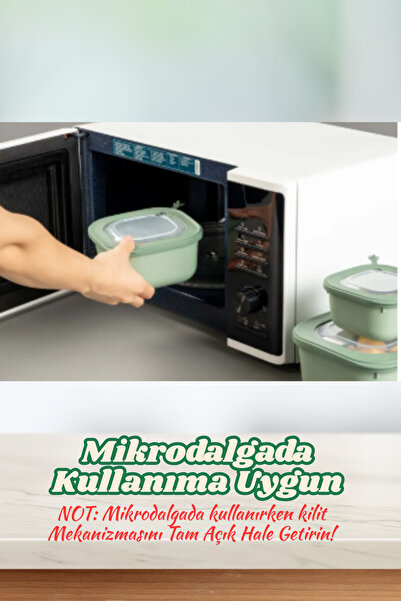 Stile Cucina Set of 6 Vacuum Leakproof Storage Containers Suitable for Microwave and Freezer Use 2X(600-1100-1800 ml)