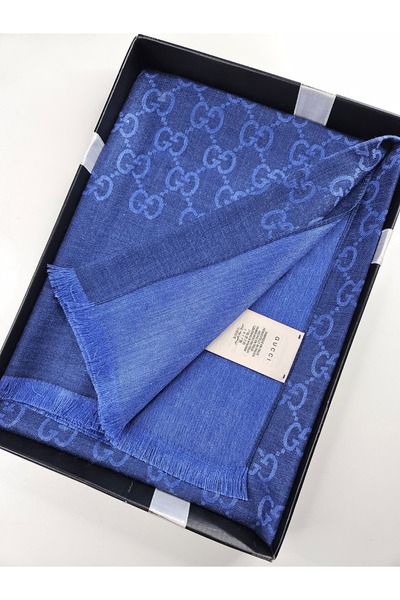 Webinay Home Premium a Quality Double-Sided g Pattern Wool Silk Shawl Summer Thin Fabric Silk Scarfs Hijab Long Label