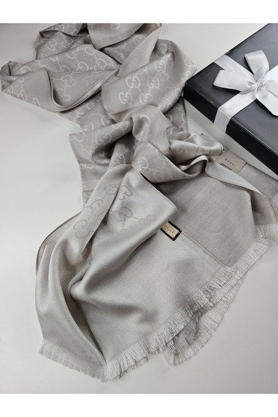 Webinay Home Premium a Quality Double-Sided g Pattern Wool Silk Shawl Summer Thin Fabric Silk Scarfs Hijab Long Label