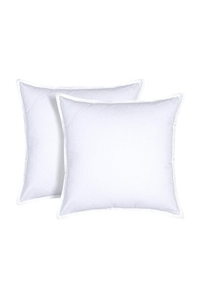 Generic طقم غطاء وسادة من قطعتين، قطن نقي 100%، مقاس 50×50 سم، مع حافة ذاتية ...