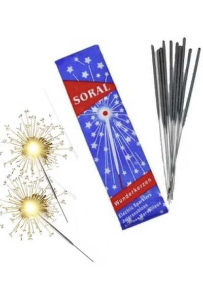 Soral Najoom Al-Lail Spark Candles – 10 Pieces – For Celebrations & Events