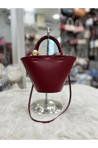 Lunova حقيبة يد وكتف نسائية باللون الأحمر الداكن من MNG