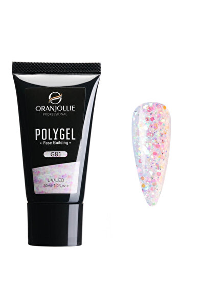 Intisimo Extensie de unghii Polygel, aspect sclipici, UV/LED, nuanța nr. G81,...