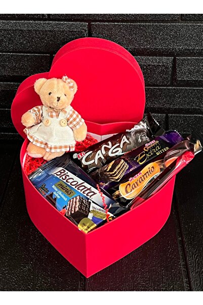 Flurose Eşe - Sevgiliye - Arkadaşa Hediye Kalp Kutuda Elbiseli Mini Ayıcık Ve...