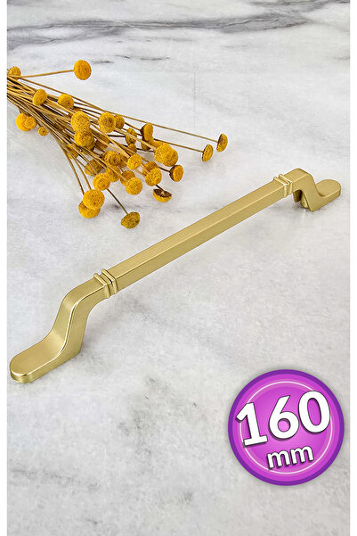 SHAYMA MAT ALTIN RENKLİ METAL KULP 160MM (16 CM) MOBİLYA KULPU,DOLAP KULPU,MU...