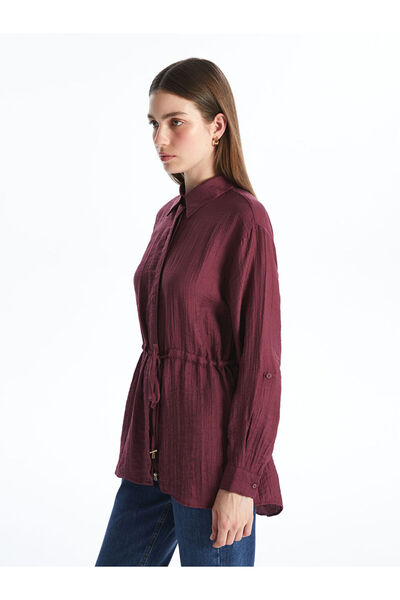 LC Waikiki Red Textured Dobby Women's Shirt Tunic