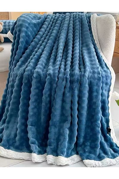 CHIRASO CHIRASO blanket, fluffy Cocolino, with fur edge, plush microfiber, 200x230 cm, UNI