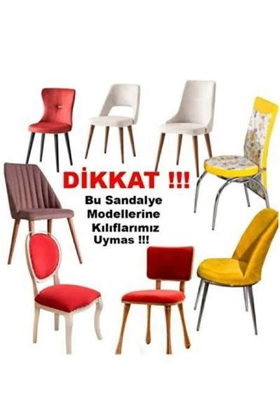 ÖZMAKAN Baskılı kadife sandalye kılıfı ,sandalye örtüsü 1 adet