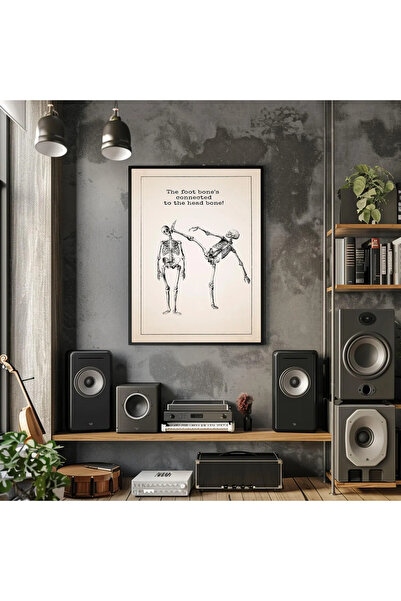 512 STORE Estetik Duvar Dekor İskelet Tasarım Çerçevesiz Poster Modern Dekor ...
