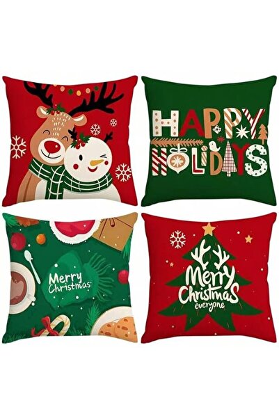 Generic زينة عيد الميلاد - أغطية وسائد عيد الميلاد مقاس 18 × 18 بوصة - مجموعة...