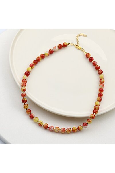 GÜNEBAKAN AKSESUAR Batik Cam Boncuk Kolye