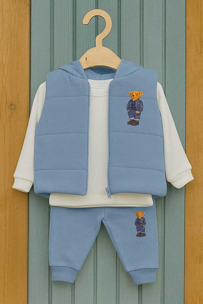 SULİFESTORE 3-Piece Suit with Vest