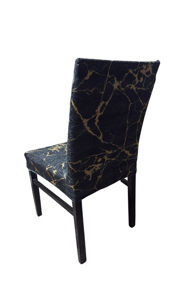 ÖZMAKAN Baskılı kadife sandalye kılıfı ,sandalye örtüsü 1 adet