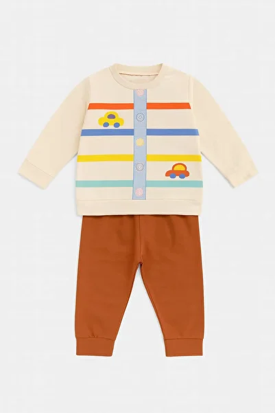 krm kerem bebe Car Patterned Baby Boy Suit