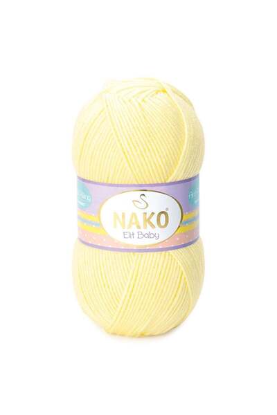NAKO Ață de tricotat manual Elit Baby - 100g 250M – Moale - Anti-Pilling - Co...