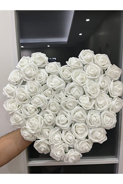 essacraft DOLU KALP BEYAZ GÜL GELİN ARABASI ÇİÇEĞİ