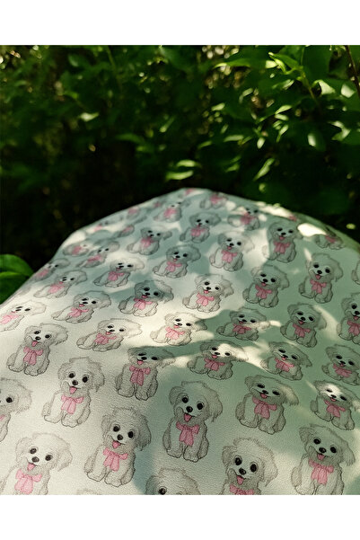 Müslin Bebek Premium Sevimli Köpek Desenli Örtü %100 Pamuk