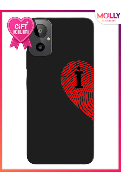 Molly Black Letter I Heart Scar Pattern Silicone Case Compatible for General Mobile Gm 23 Se