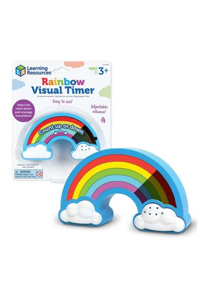 Learning Resources Rainbow Stopwatch - Multicolor Timer for Children's Activities and Games